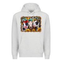 Dove Grey western sunflower heifers Premium Hoodie - Jasminsmagicworld