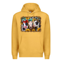 Mustard western sunflower heifers Premium Hoodie - Jasminsmagicworld