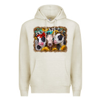 Oatmeal Heather western sunflower heifers Premium Hoodie - Jasminsmagicworld