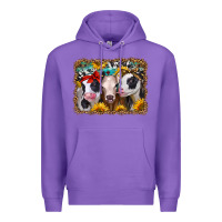 Purple western sunflower heifers Premium Hoodie - Jasminsmagicworld