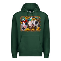 Sports Green western sunflower heifers Premium Hoodie - Jasminsmagicworld