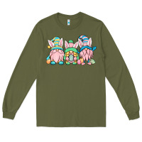 Army Green Easter gnomes Long Sleeve Tee - OliviaCreatesArt