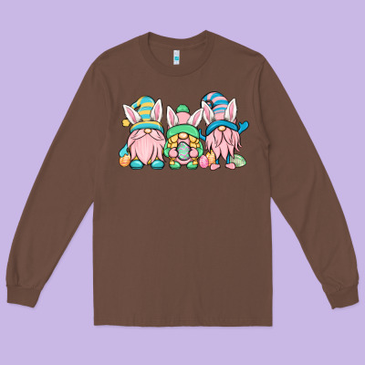 Easter Gnomes Long Sleeve Tee Designed By Oliviacreatesart