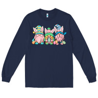 Navy Easter gnomes Long Sleeve Tee - OliviaCreatesArt