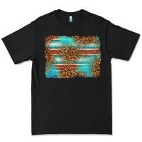 Black Serape and Leopard Background Premium Tee - texasbilliewilder