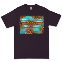 Plum Serape and Leopard Background Premium Tee - texasbilliewilder