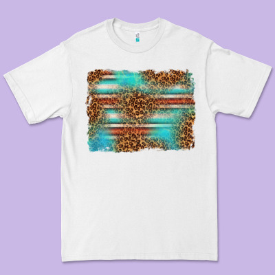 Serape And Leopard Background Premium Tee Designed By Texasbilliewilder