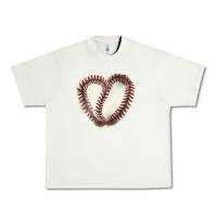 Pistachio Baseball ball heart Urban Heavy Tee - HowdyJamesFarm