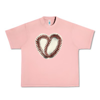 Salmon Baseball ball heart Urban Heavy Tee - HowdyJamesFarm