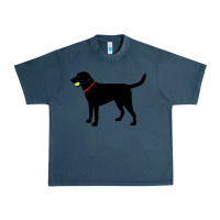 Midnight Navy Labrador Retriever Fetch, Black Lab Play Ball Urban Heavy Tee - longCreatives