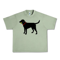 Oil Green Labrador Retriever Fetch, Black Lab Play Ball Urban Heavy Tee - longCreatives
