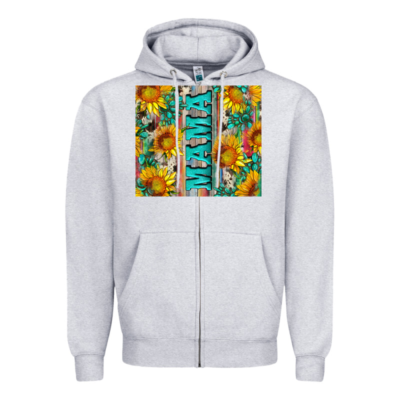 Mama Wıth Sunflowers And Gemstone Zipper Hoodie by Artiststas | Teevron