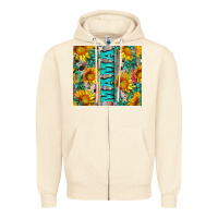 Sandshell mama wıth sunflowers and gemstone Zipper Hoodie - Artiststas