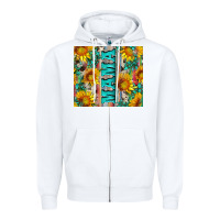 White mama wıth sunflowers and gemstone Zipper Hoodie - Artiststas