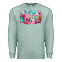 Seafoam breast cancer  coffee cups Premium Sweatshirt - AdoDesignShop