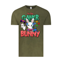 Vintage Olive I'm the game Bunny Easter day Vintage Tee - HowdyJamesFarm