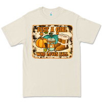 Bone just a girl who loves fall cowhide background Premium Tee - Jasminsmagicworld