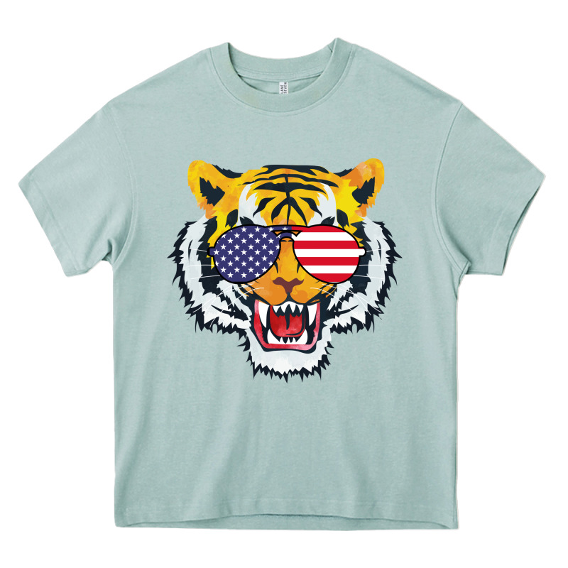 America Merica Tiger Heavy Core Tee by Bettercallsaul | Teevron