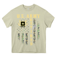 Us Army Retired  Distressed American Flag Patriotic Heavy Core Tee | Teevron