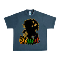 Midnight Navy Blessed black history Urban Heavy Tee - HowdyJamesFarm