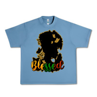 Pebble Blue Blessed black history Urban Heavy Tee - HowdyJamesFarm