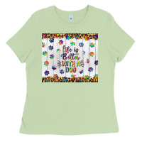 Matcha life is better with a dog tumbler tbs Ladies Tee - TumblerDesignByShophia
