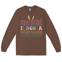 Chestnut Easter bunny Teacher Long Sleeve Tee - OliviaCreatesArt
