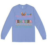 Colony Blue Easter bunny Teacher Long Sleeve Tee - OliviaCreatesArt