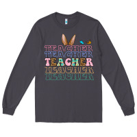 Smoke Easter bunny Teacher Long Sleeve Tee - OliviaCreatesArt