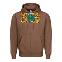 Chestnut gemtone and sunflowers license plate Zipper Hoodie - Artiststas