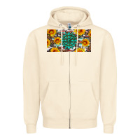 Sandshell gemtone and sunflowers license plate Zipper Hoodie - Artiststas