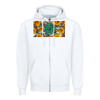 White gemtone and sunflowers license plate Zipper Hoodie - Artiststas
