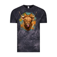 Cloud Black fall highland cow Vintage Tee - Jasminsmagicworld