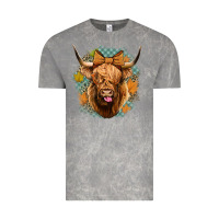 Cloud Rock fall highland cow Vintage Tee - Jasminsmagicworld