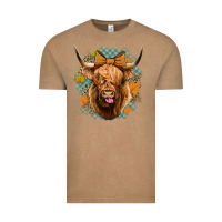 Vintage Coffee fall highland cow Vintage Tee - Jasminsmagicworld