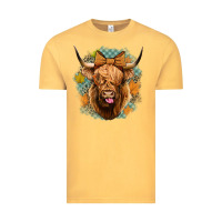 Vintage Mustard fall highland cow Vintage Tee - Jasminsmagicworld