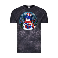 Cloud Black Patriotic snowman ornament 4th of july Vintage Tee - HowdyJamesFarm
