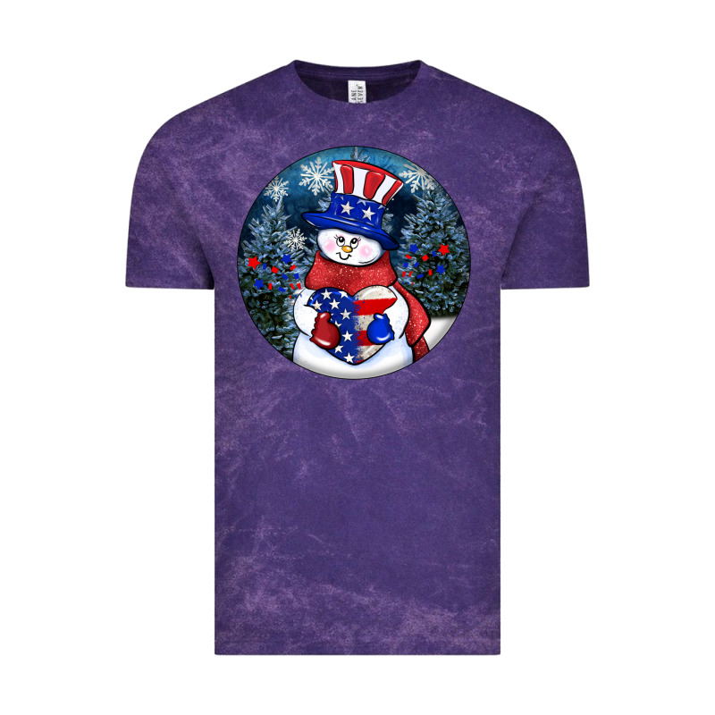 Patriotic Snowman Ornament 4th Of July Vintage Tee by HowdyJamesFarm | Teevron