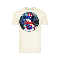 Vintage Arctic Patriotic snowman ornament 4th of july Vintage Tee - HowdyJamesFarm