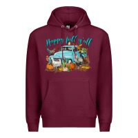Burgundy Happy Fall Y'all Premium Hoodie - LillyAllenDesigns