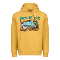 Mustard Happy Fall Y'all Premium Hoodie - LillyAllenDesigns