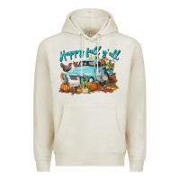 Oatmeal Heather Happy Fall Y'all Premium Hoodie - LillyAllenDesigns