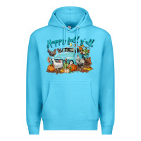Ocean Blue Happy Fall Y'all Premium Hoodie - LillyAllenDesigns
