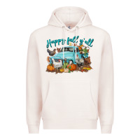 Pale Pink Happy Fall Y'all Premium Hoodie - LillyAllenDesigns
