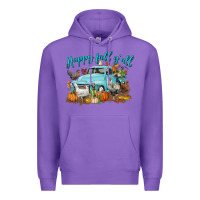 Purple Happy Fall Y'all Premium Hoodie - LillyAllenDesigns