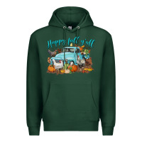 Sports Green Happy Fall Y'all Premium Hoodie - LillyAllenDesigns