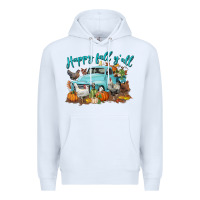White Happy Fall Y'all Premium Hoodie - LillyAllenDesigns