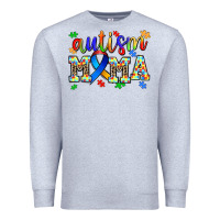 Heather Grey autism mama Premium Sweatshirt - AdoDesignShop