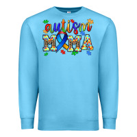 Ocean Blue autism mama Premium Sweatshirt - AdoDesignShop