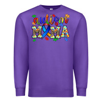 Purple autism mama Premium Sweatshirt - AdoDesignShop
